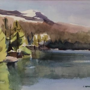 Silver Lake, Tahoe, watercolor, 19x20, $450